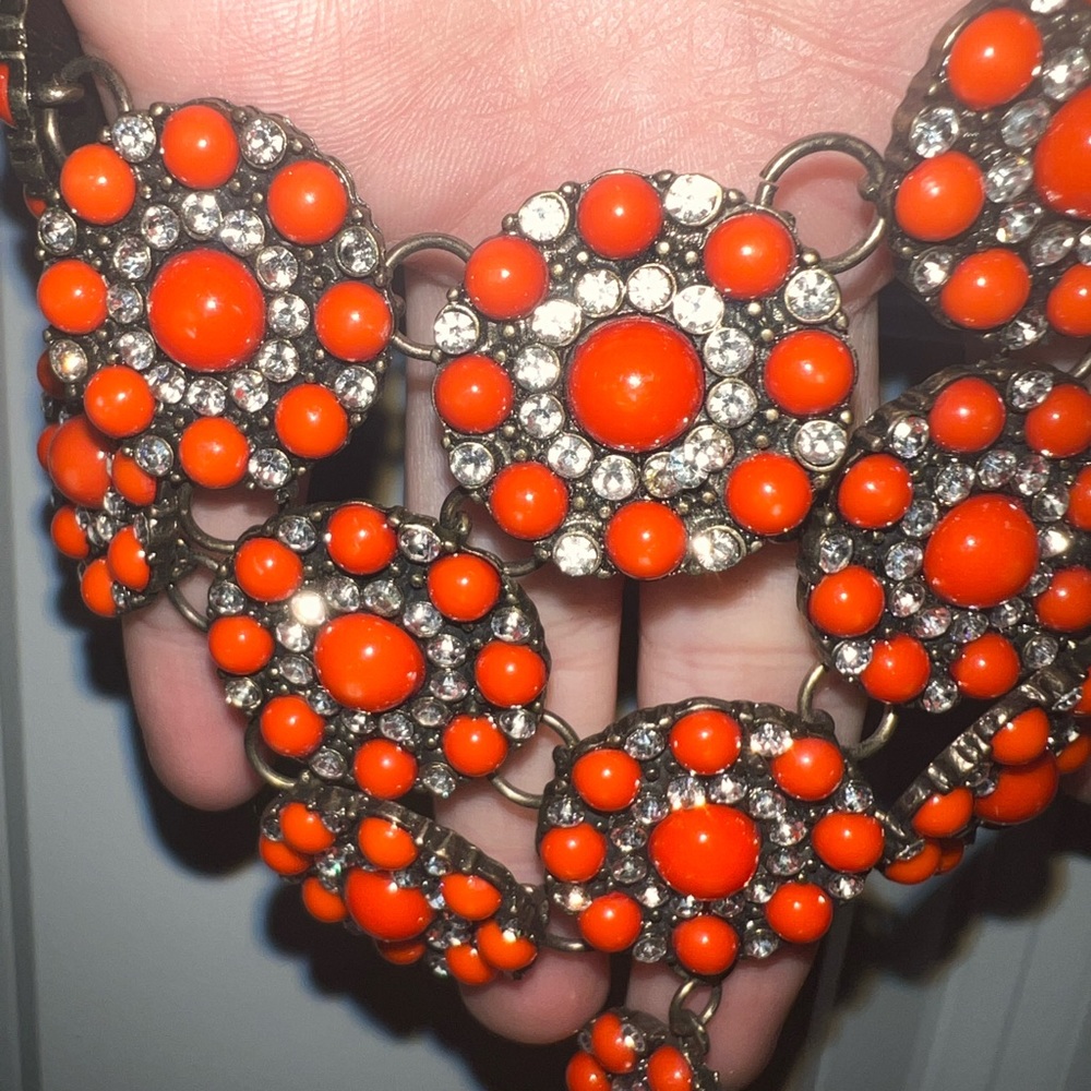 Orange statement necklace
